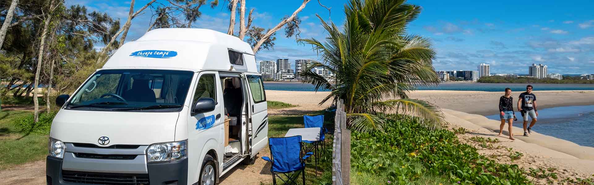 Cheapa campervan near beach at Sunshine Coast, QLD