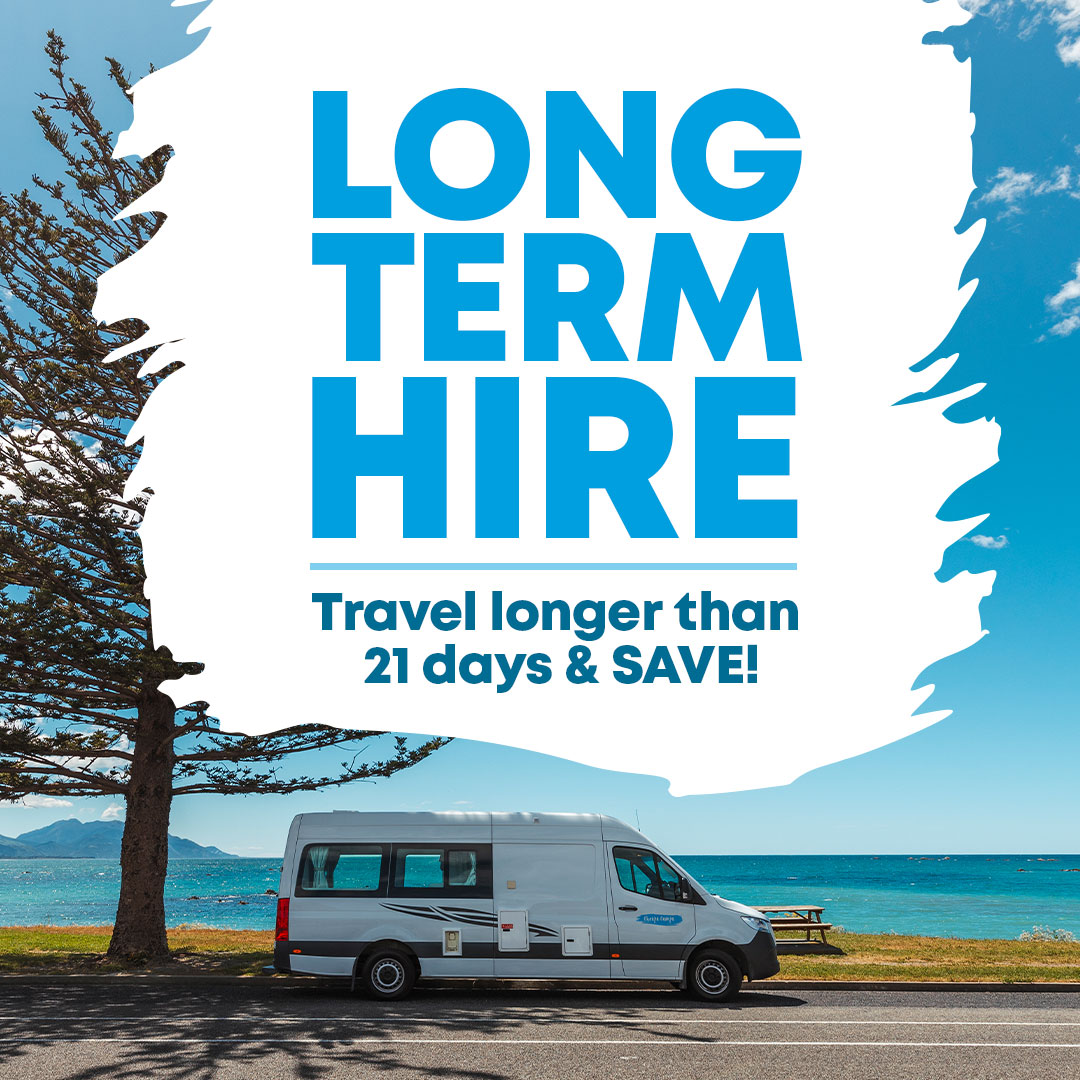 Hire a camper for longer than 21 days to save on your camper hire with our long term discount